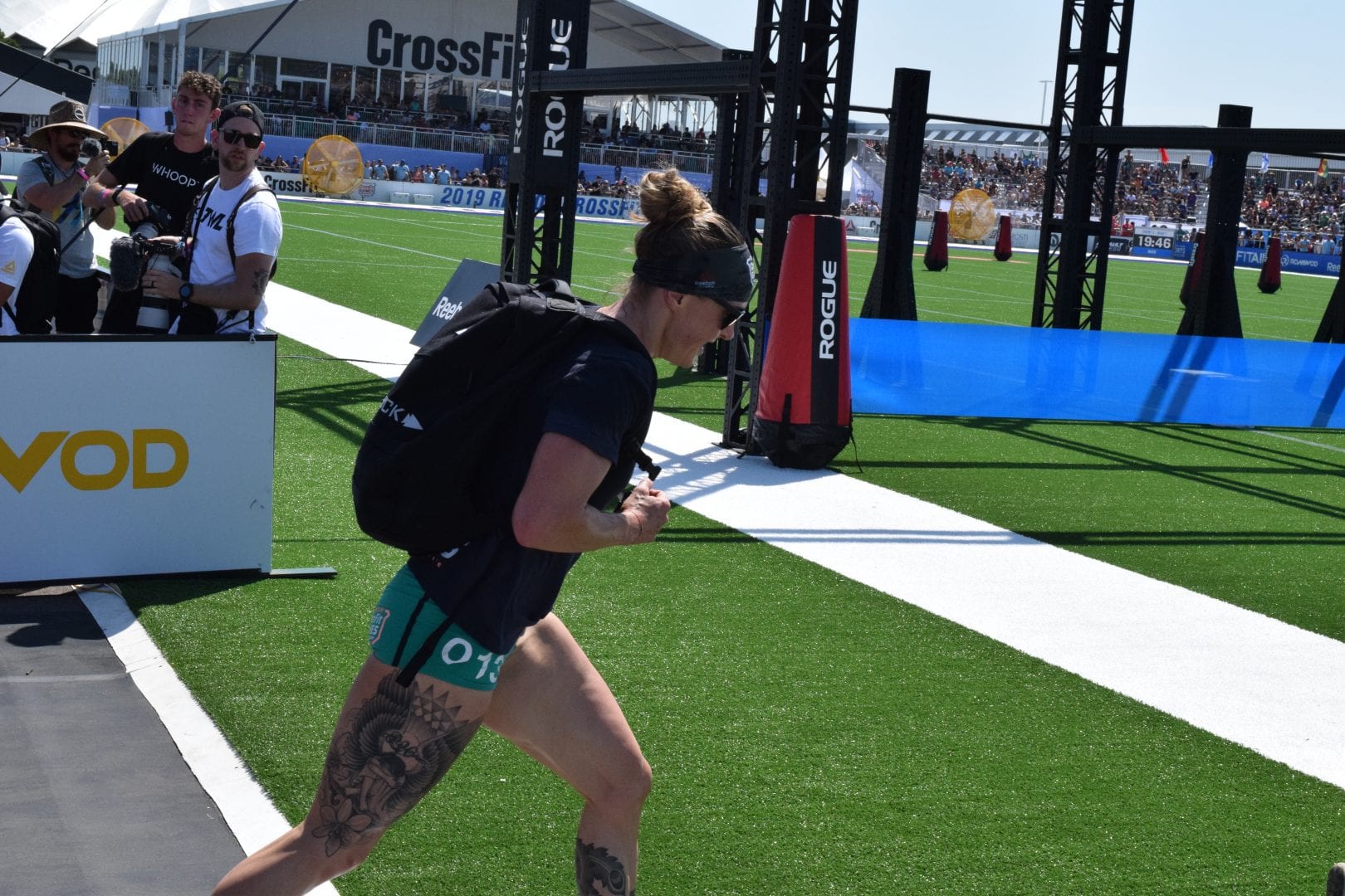 013 - Samantha Briggs of the United Kingdom completes the Ruck Run event at the 2019 CrossFit Games