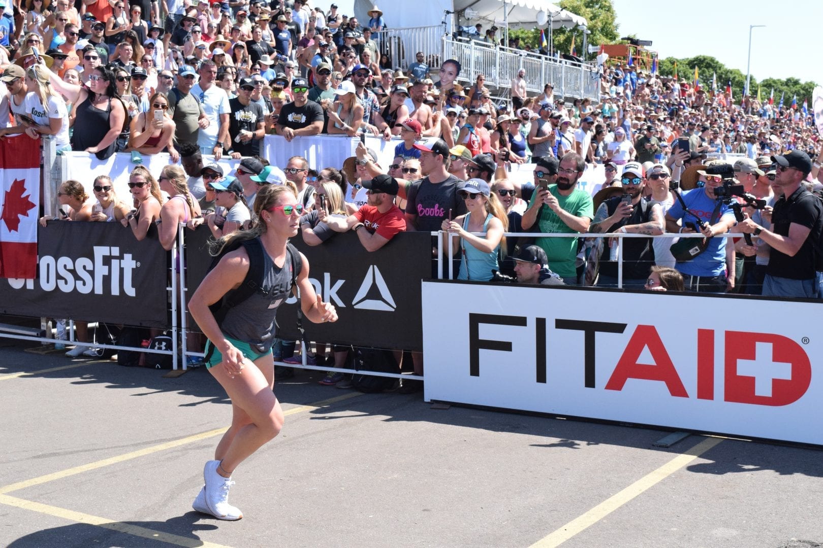 Brooke Wells completes the Ruck Run event at the 2019 CrossFit Games