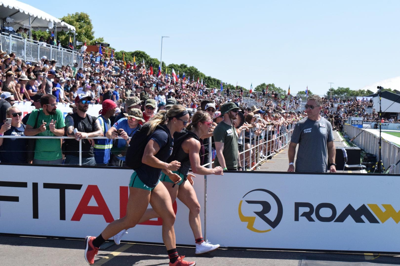 Brooke Wells completes the Ruck Run event at the 2019 CrossFit Games