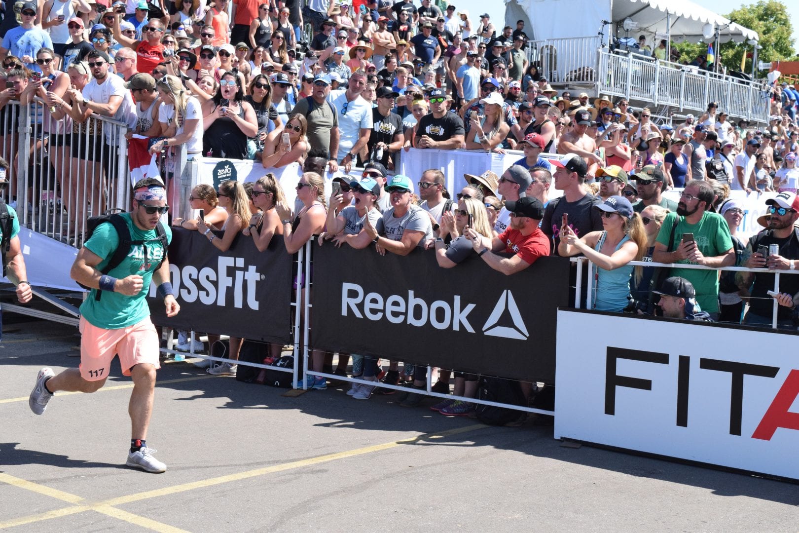 Jeffrey Adler completes the Ruck Run event at the 2019 CrossFit Games
