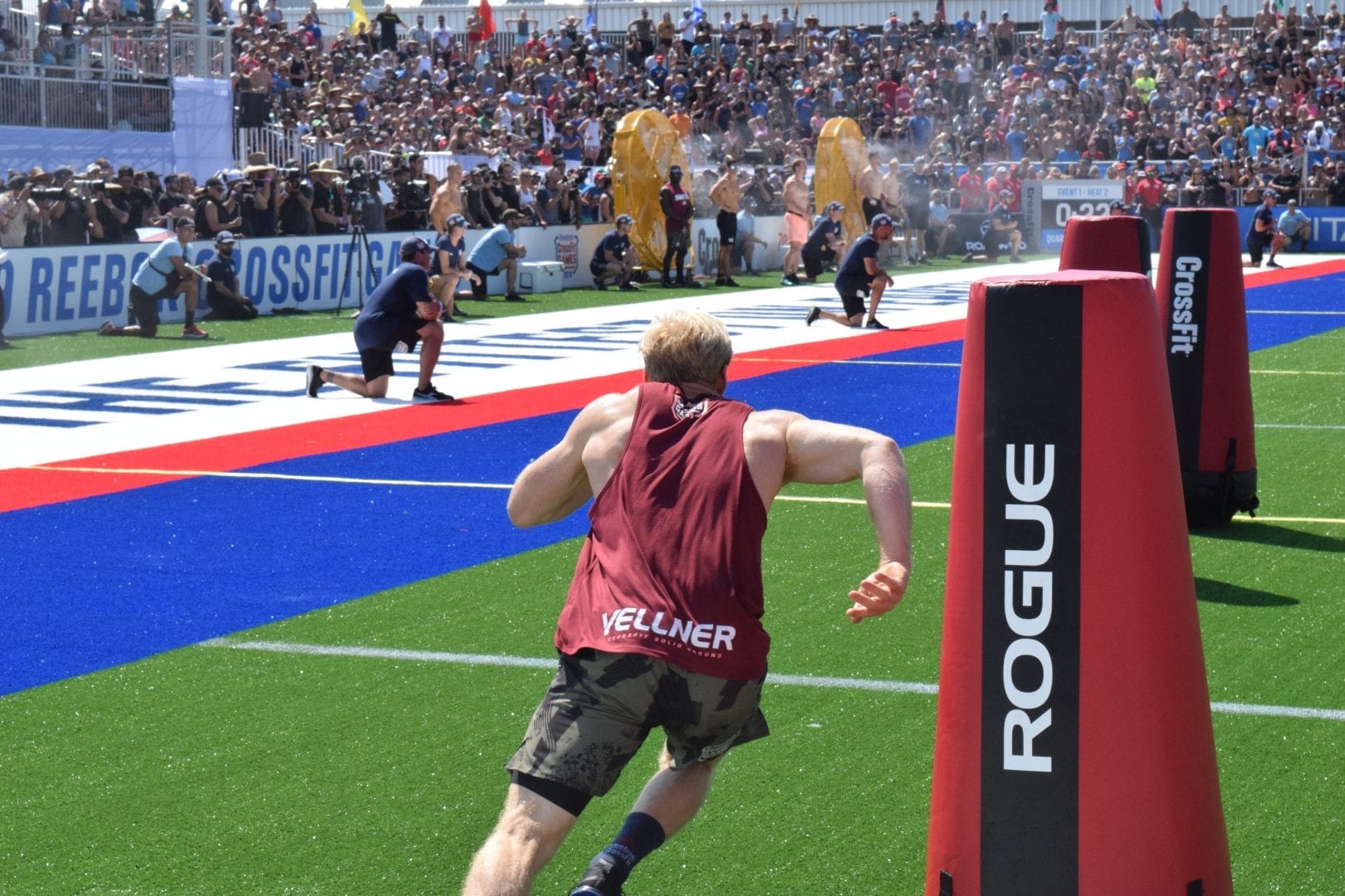 Patrick Vellner completes the Sprint event at the 2019 CrossFit Games