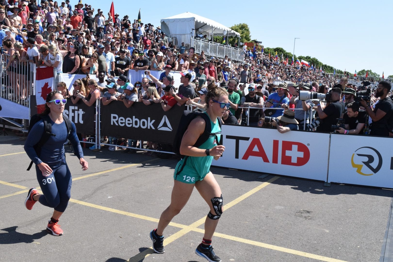 Carol-Ann Reason-Thibault completes the Ruck Run event of the 2019 CrossFit Games.