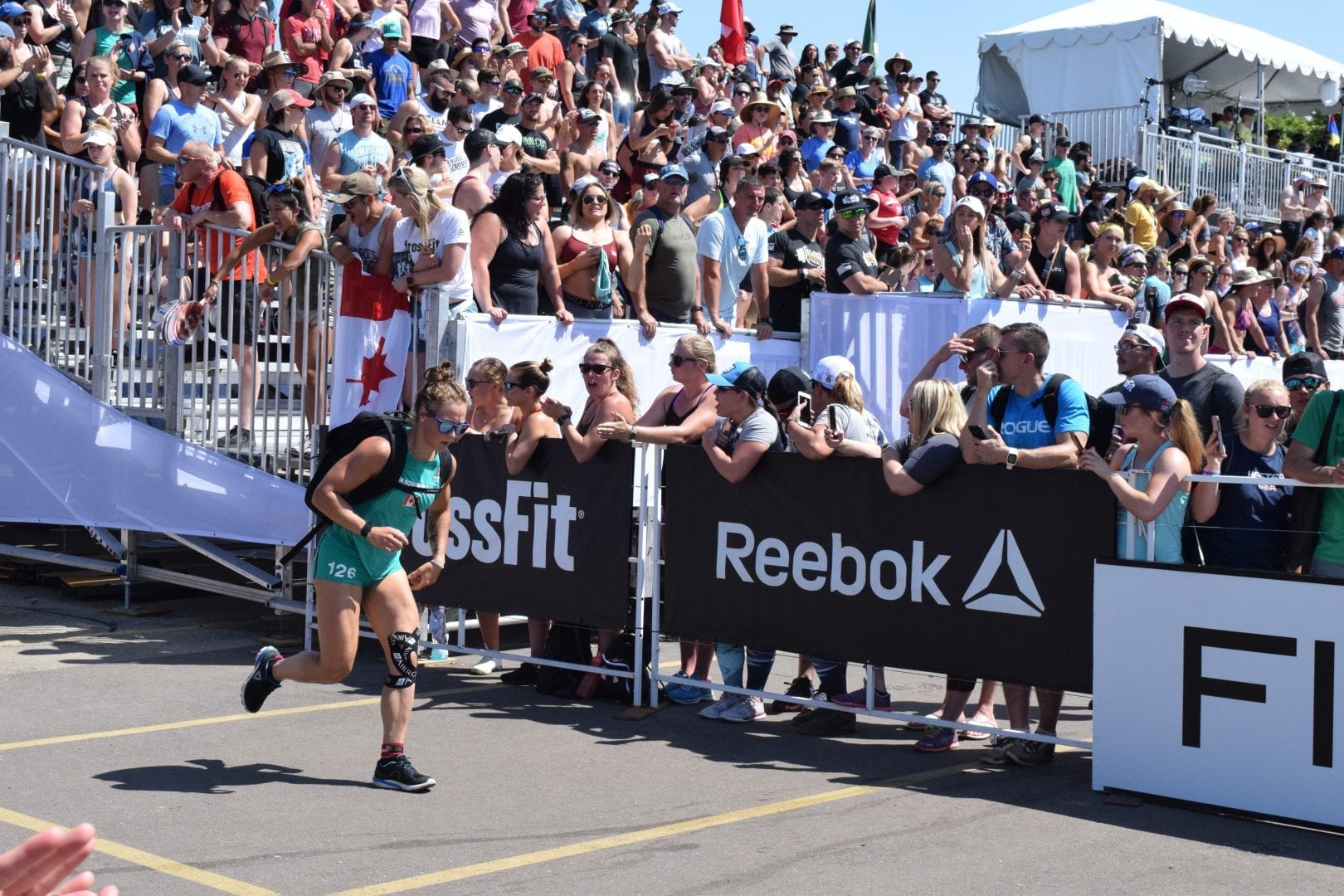 Carol-Ann Reason-Thibault completes the Ruck Run event of the 2019 CrossFit Games.