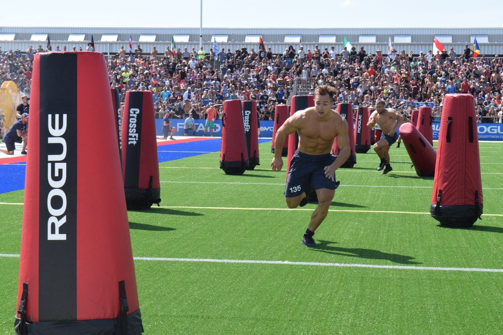 Adrian Mundwiler completes the Sprint event at the 2019 CrossFit Games.