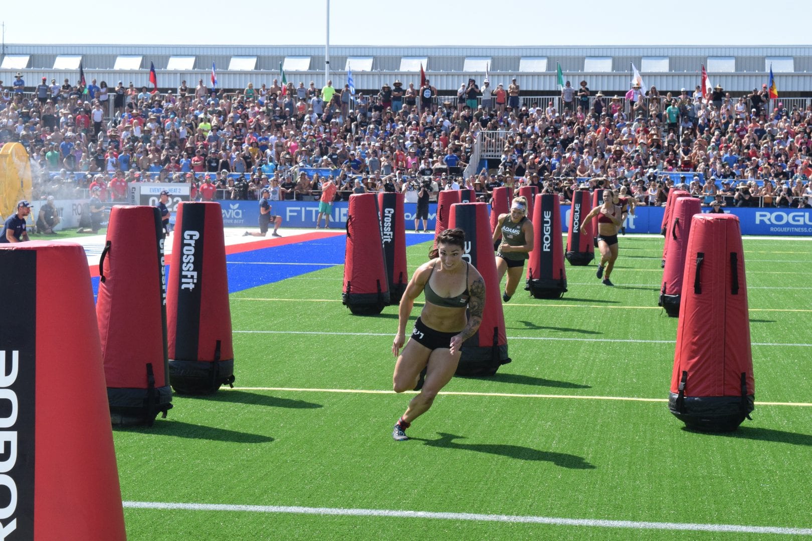 Bethany Shadburne completes the Sprint event at the 2019 CrossFit Games.