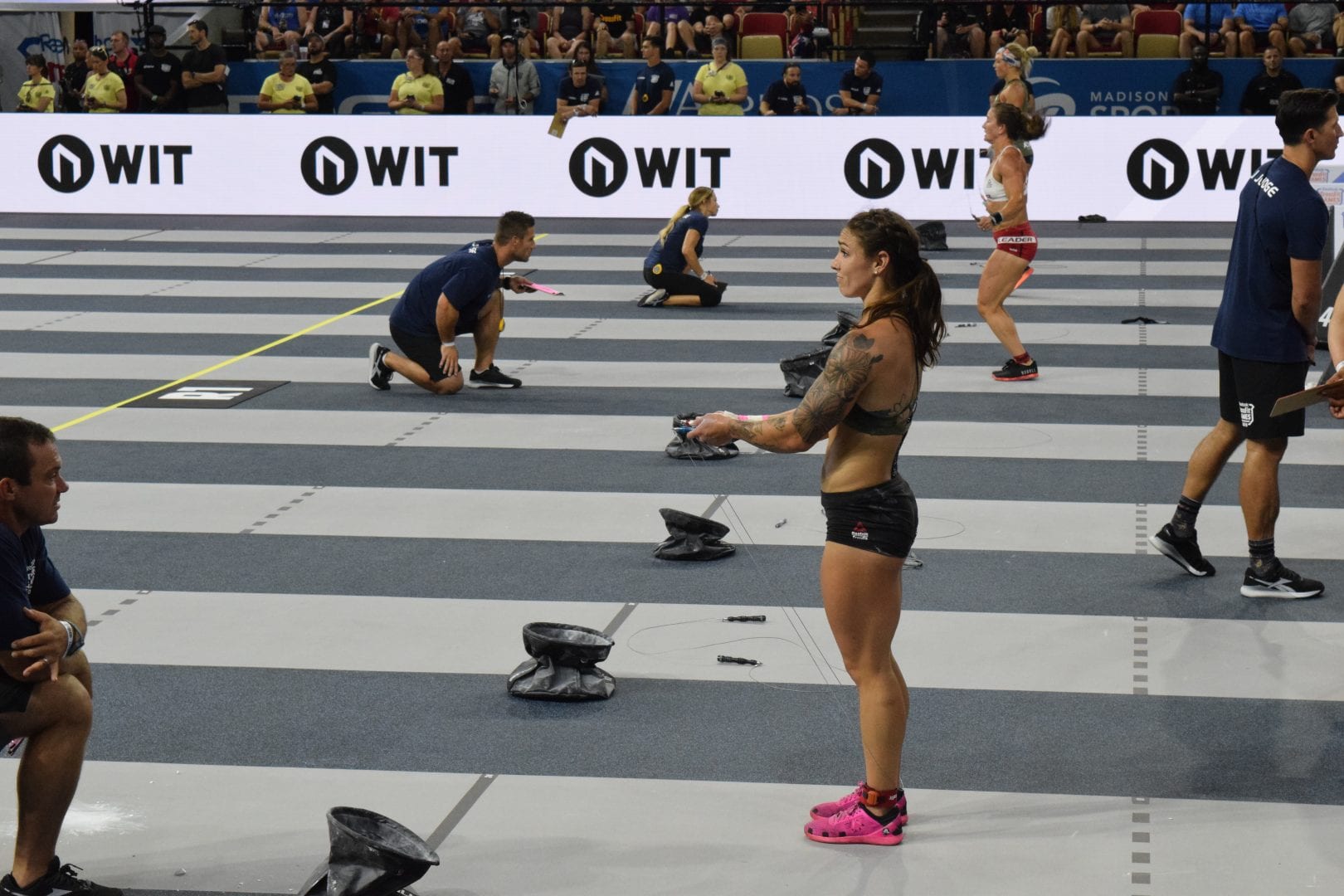 Bethany Shadburne completes double-unders at the 2019 CrossFit Games.