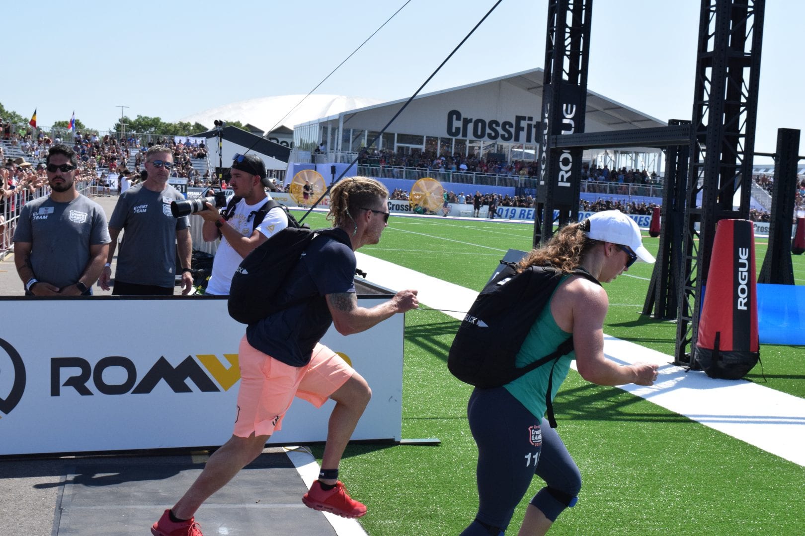 James Newbury of Australia completes the Ruck Run event at the 2019 CrossFit Games