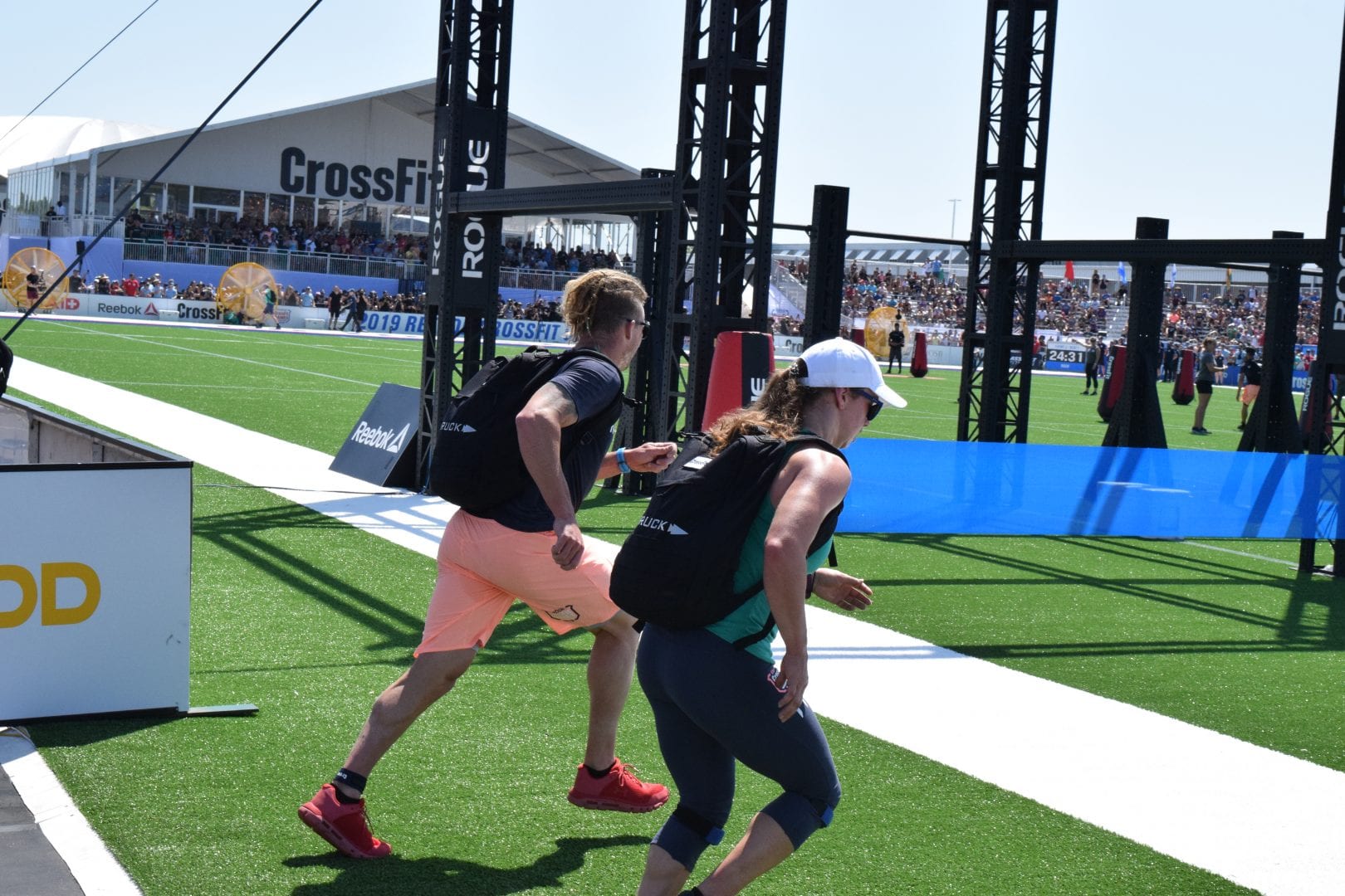 James Newbury of Australia completes the Ruck Run event at the 2019 CrossFit Games